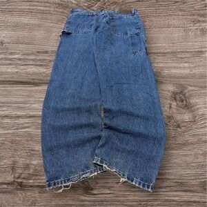 Y2K Baggy Workwear Carpenter Heavy Denim Jeans 34x30